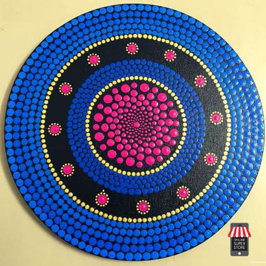 Mandala Wooden Wall Plate Handmade